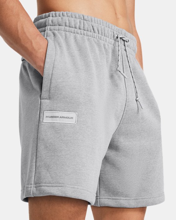 Men's UA Rival Terry Heavyweight Shorts in Gray image number 3